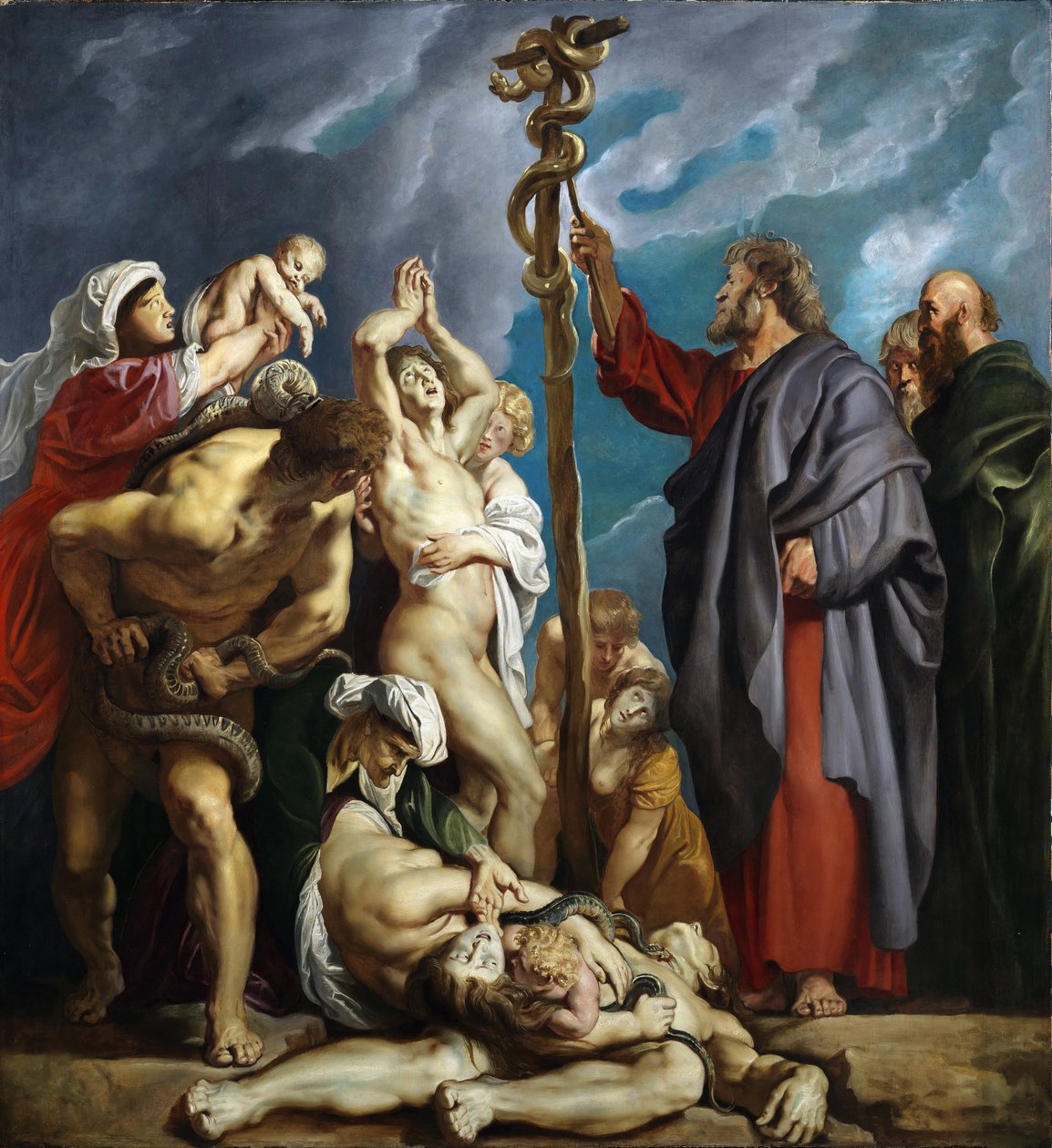 Mooses ja vasikas käärme, 1609-1610. tekijältä Peter Paul Rubens