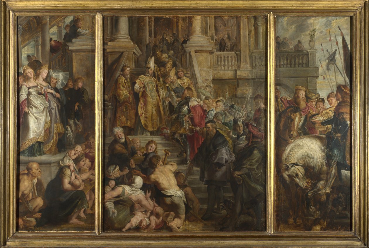 Luonnos korkealle alttaritaululle, St Bavo, Gent, 1612 tekijältä Peter Paul Rubens