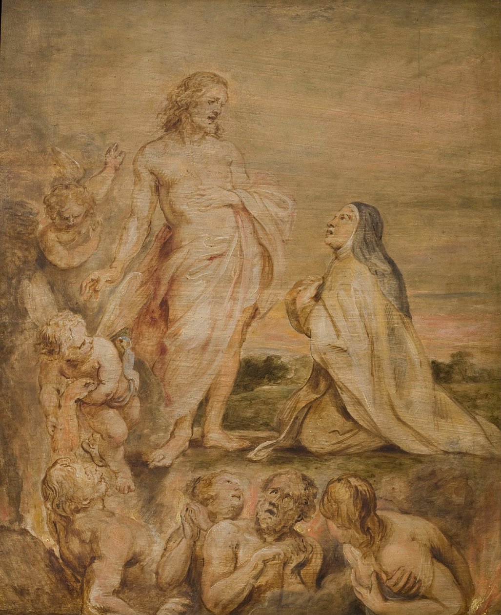 Pyhän Teresan Avilalaisen visio, n. 1635. tekijältä Pieter Paul Rubens