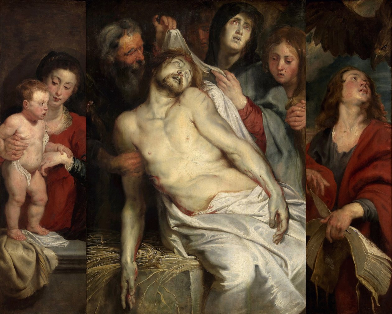 Valituskutsu kuolleesta Kristuksesta Kristuksesta oljella, 1618. tekijältä Peter Paul Rubens