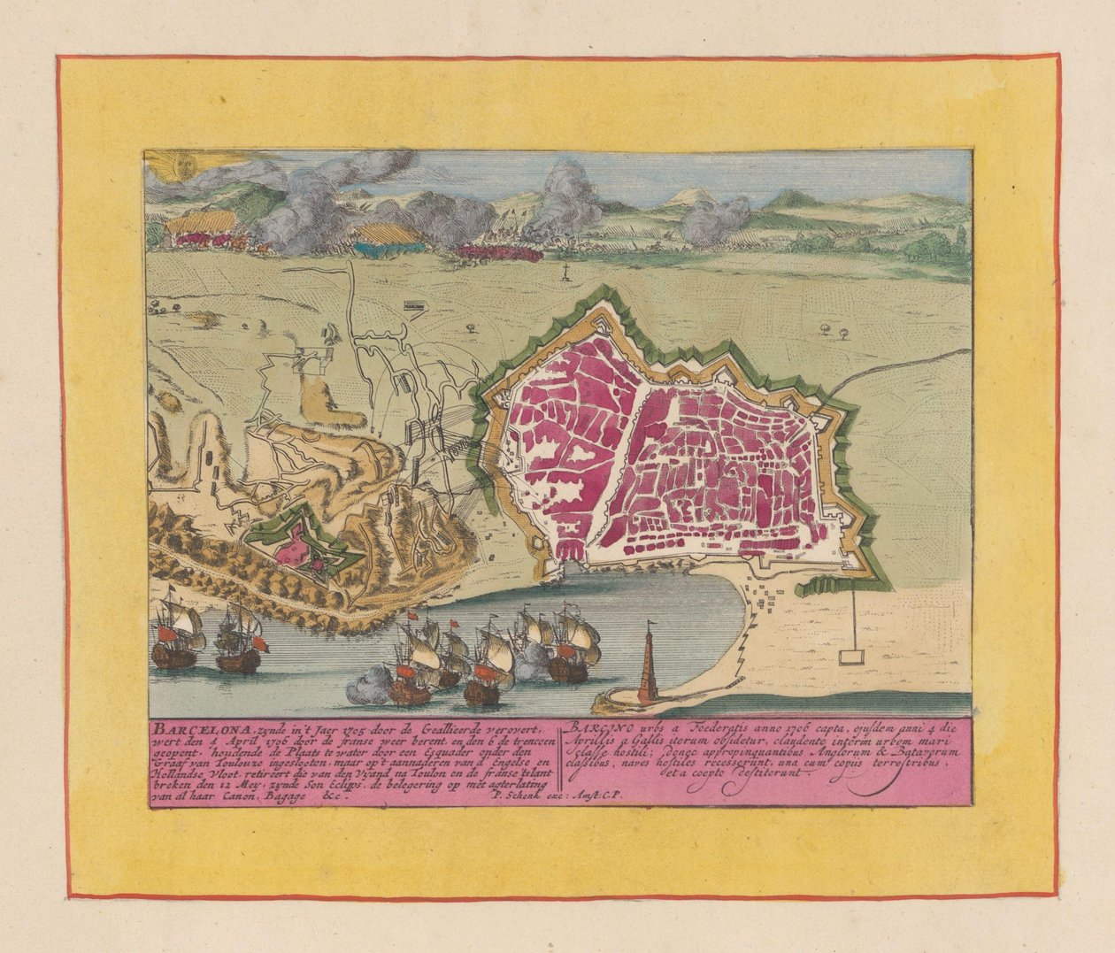 Barcelonan piiritys 1706 Barcelona, ​​zynde in 
