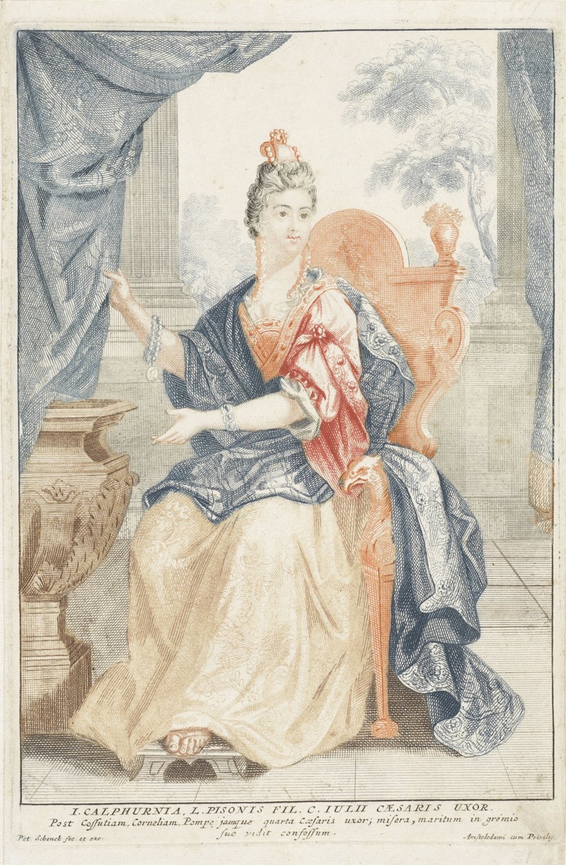 Calpurnia Pisonisin muotokuva Roman Statewomen (sarjan nimi) tekijältä Pieter Schenk (I)