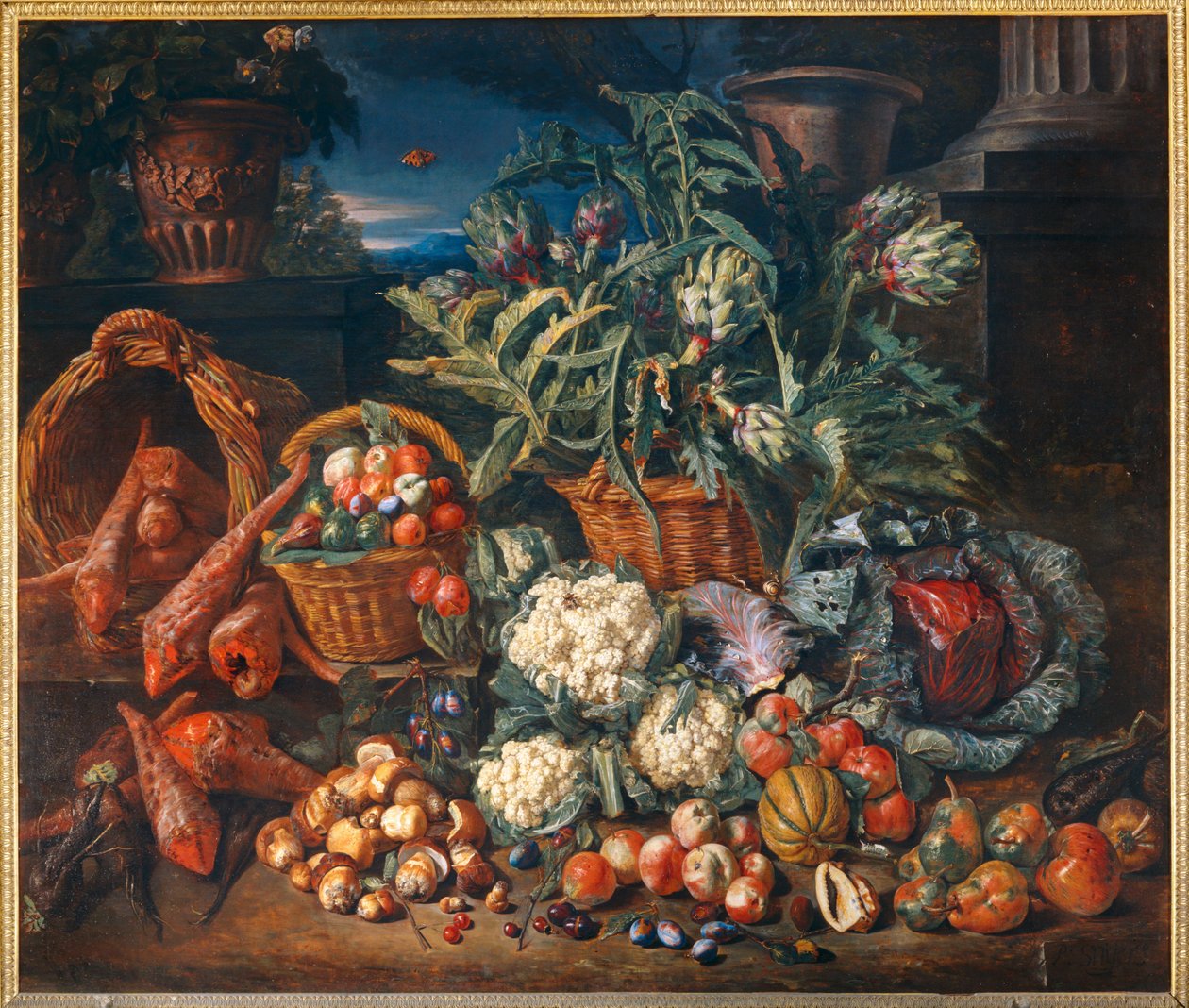Nature morte: legumes et fruits - Still-life: Vihannekset ja hedelmät ... tekijältä Pieter Snyers