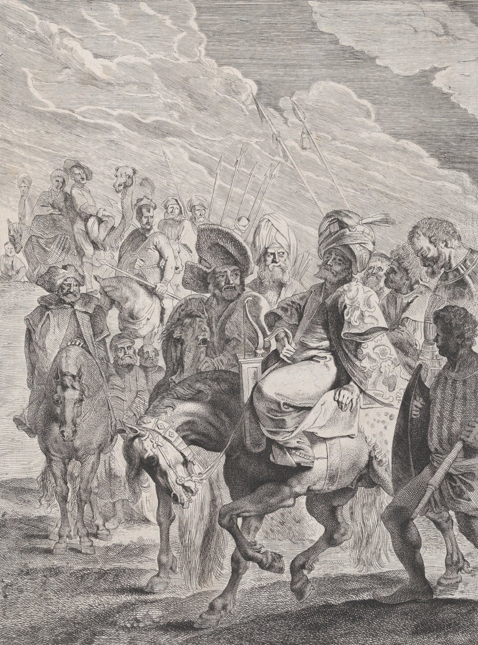 Turkin prinssi hevosen selässä, n. 1620-25. tekijältä Pieter Soutman