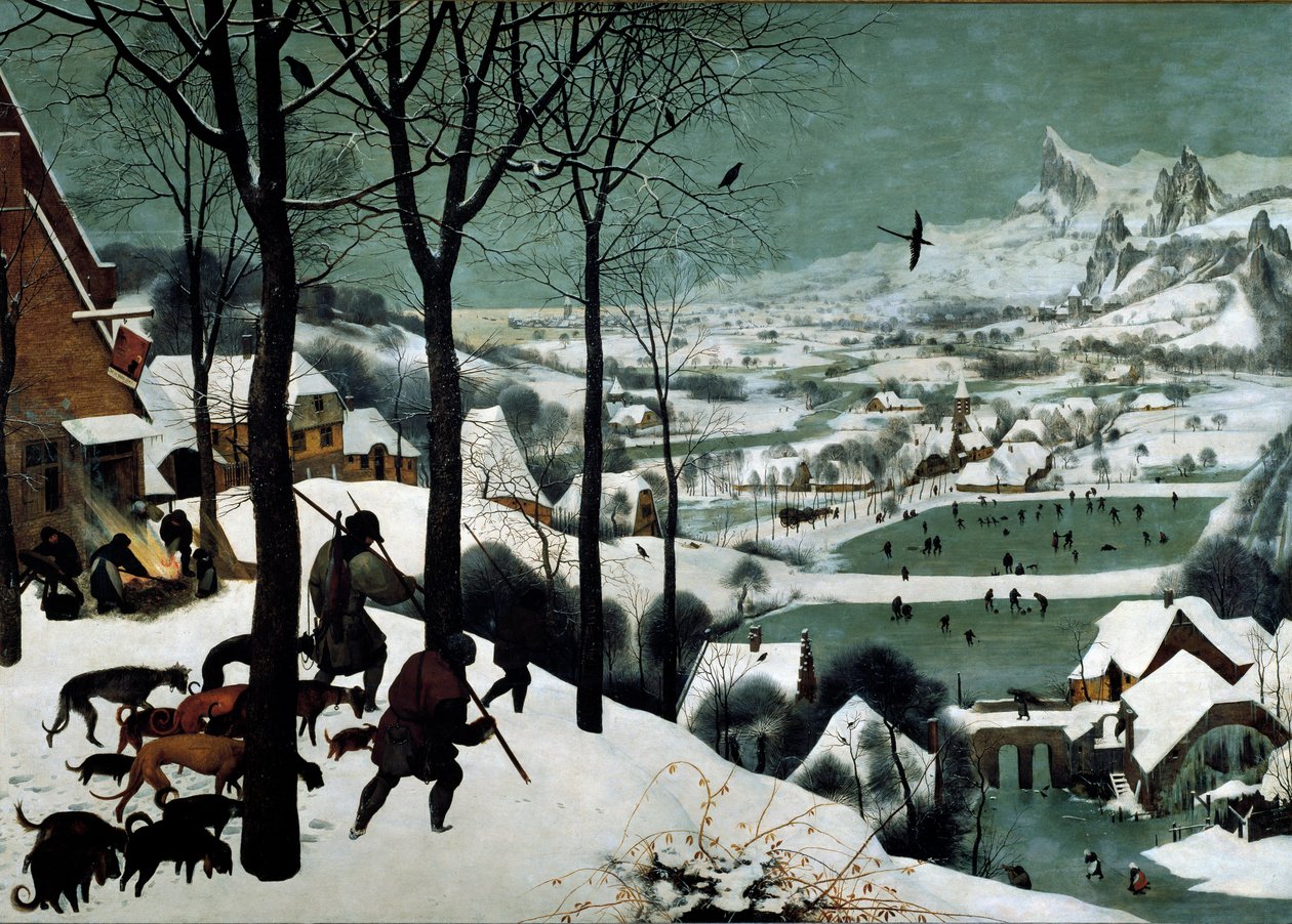 Metsästäjät lumessa (talvi) tekijältä Pieter The Elder Brueghel