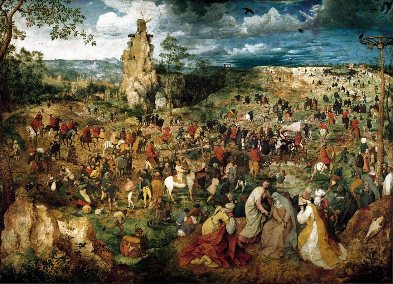 La Montee au Calvary (Ristin kuljetus) Pieter Bruegel vanhemman (tai Pierre Bruegel tai Pieter Bruegel tai Brueghel) maalaus tekijältä Pieter Bruegel the Elder