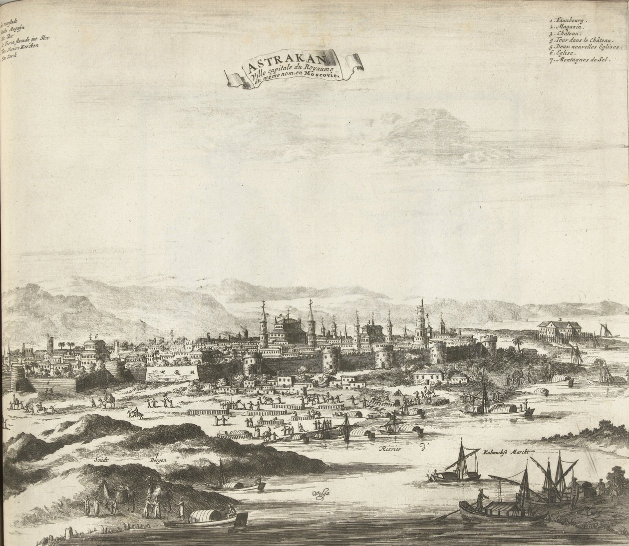 Astrakhan, 1726 tekijältä Pieter Van der Aa