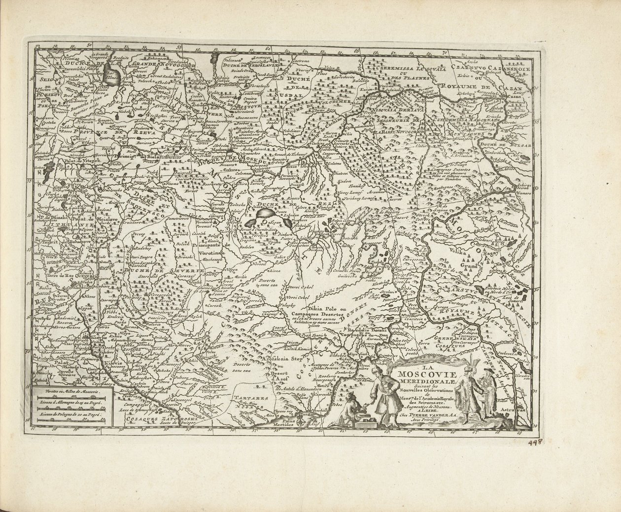 Moskovan kartta, 1726 tekijältä Pieter Van der Aa