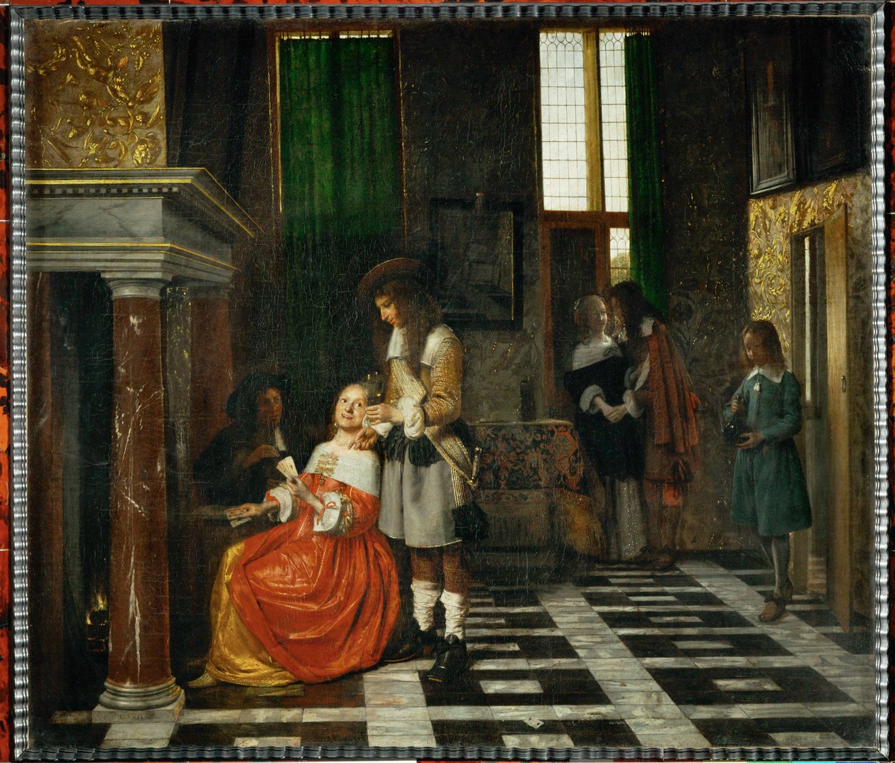 Les joueurs de cartes - Kortinpelaajat ... tekijältä Pieter de (after) Hooch