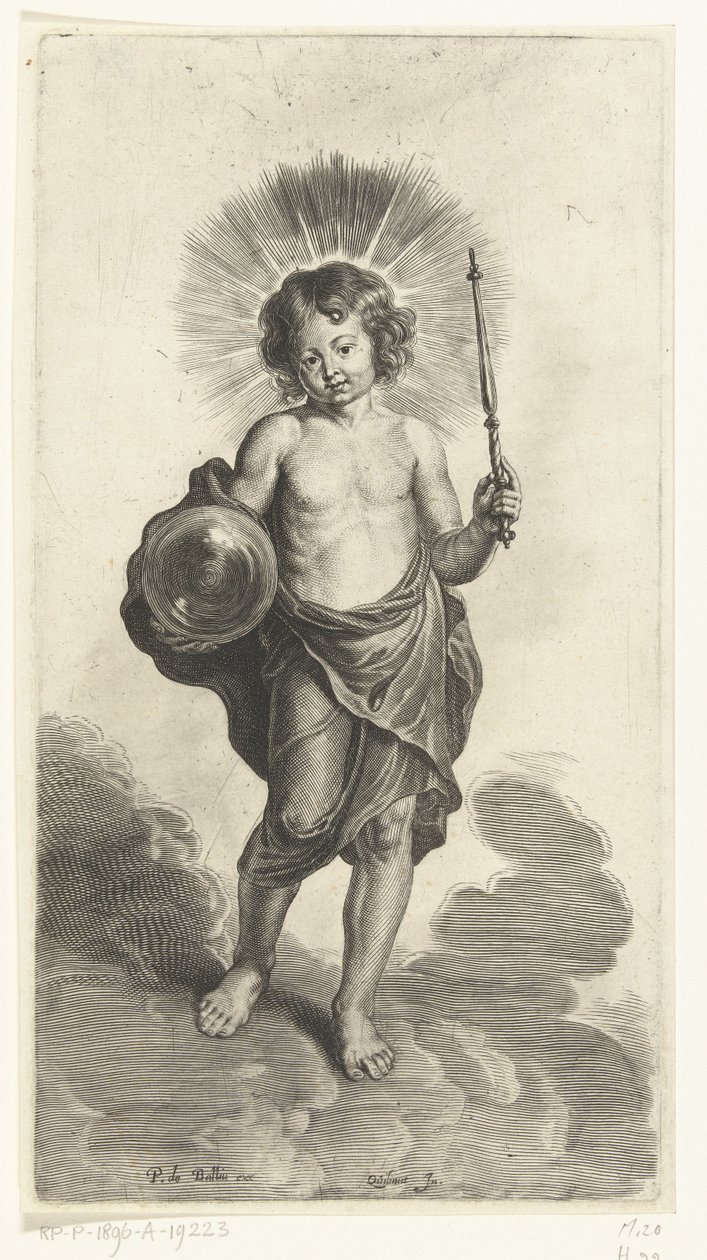Kristus-lapsi, jolla on maapallo ja valtikka tekijältä Pieter de Bailliu (I) (possibly)