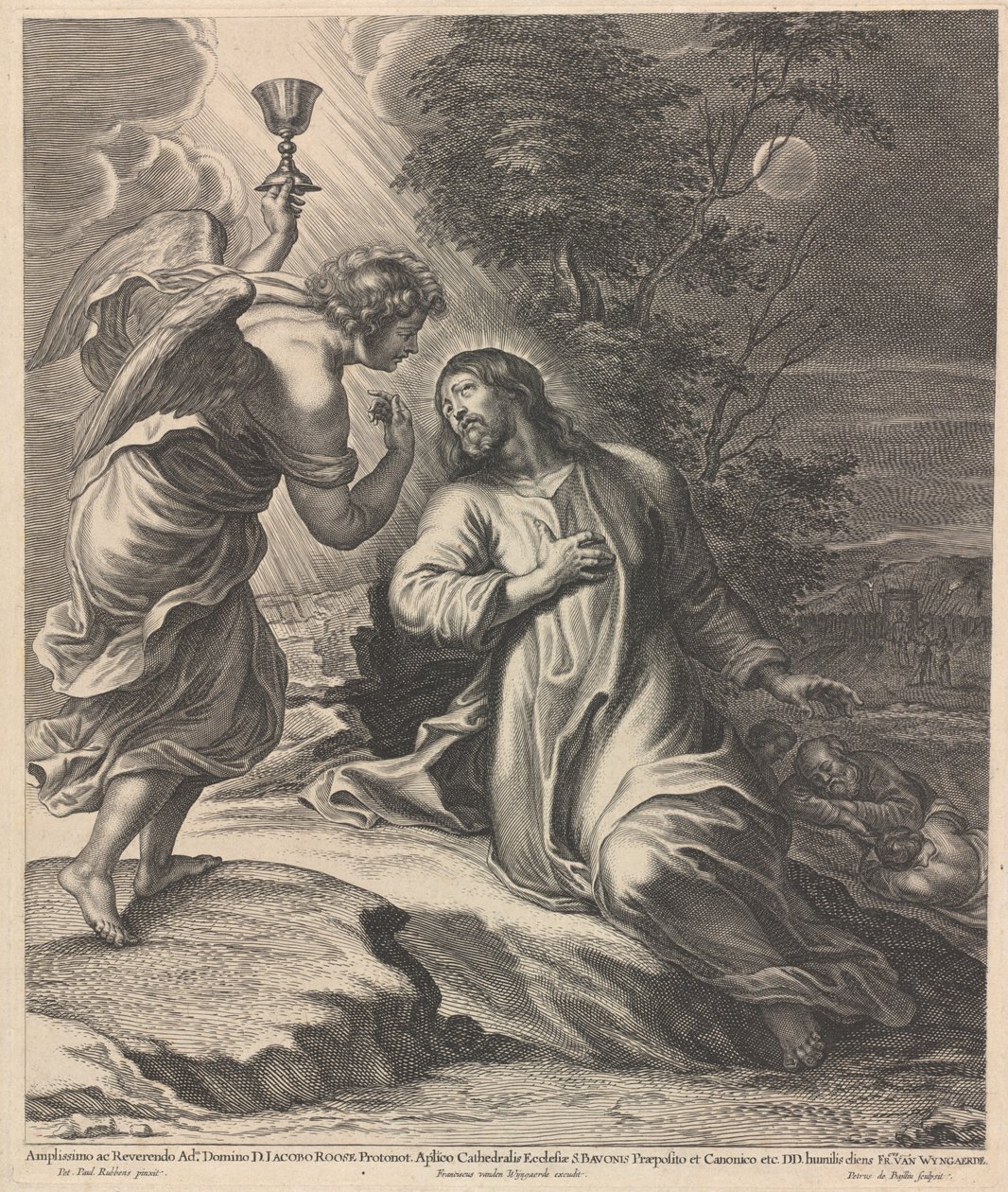 Kristus Öljymäellä tekijältä Pieter de Bailliu after Sir Peter Paul Rubens