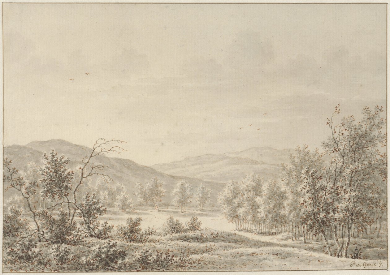 mäkistä maisemaa tekijältä Pieter de Goeje