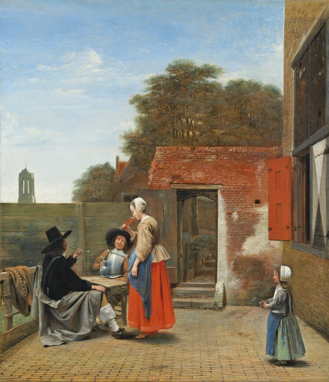 Hollantilainen piha, n. 1658-60 tekijältä Pieter de Hooch