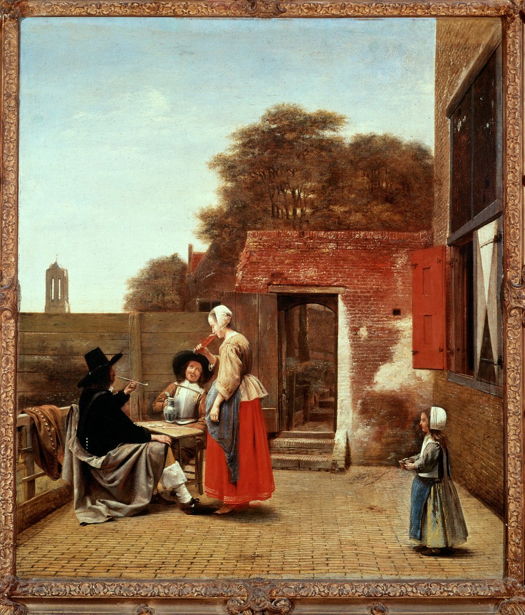 Hollantilainen piha (maalaus kankaalle) tekijältä Pieter de Hooch