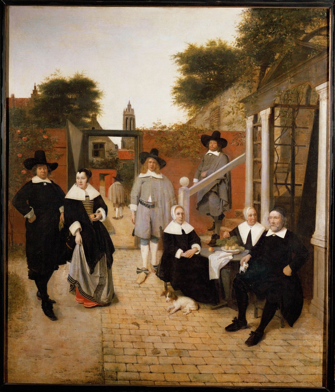 Hollantilainen perhe (öljy kankaalle) tekijältä Pieter de Hooch