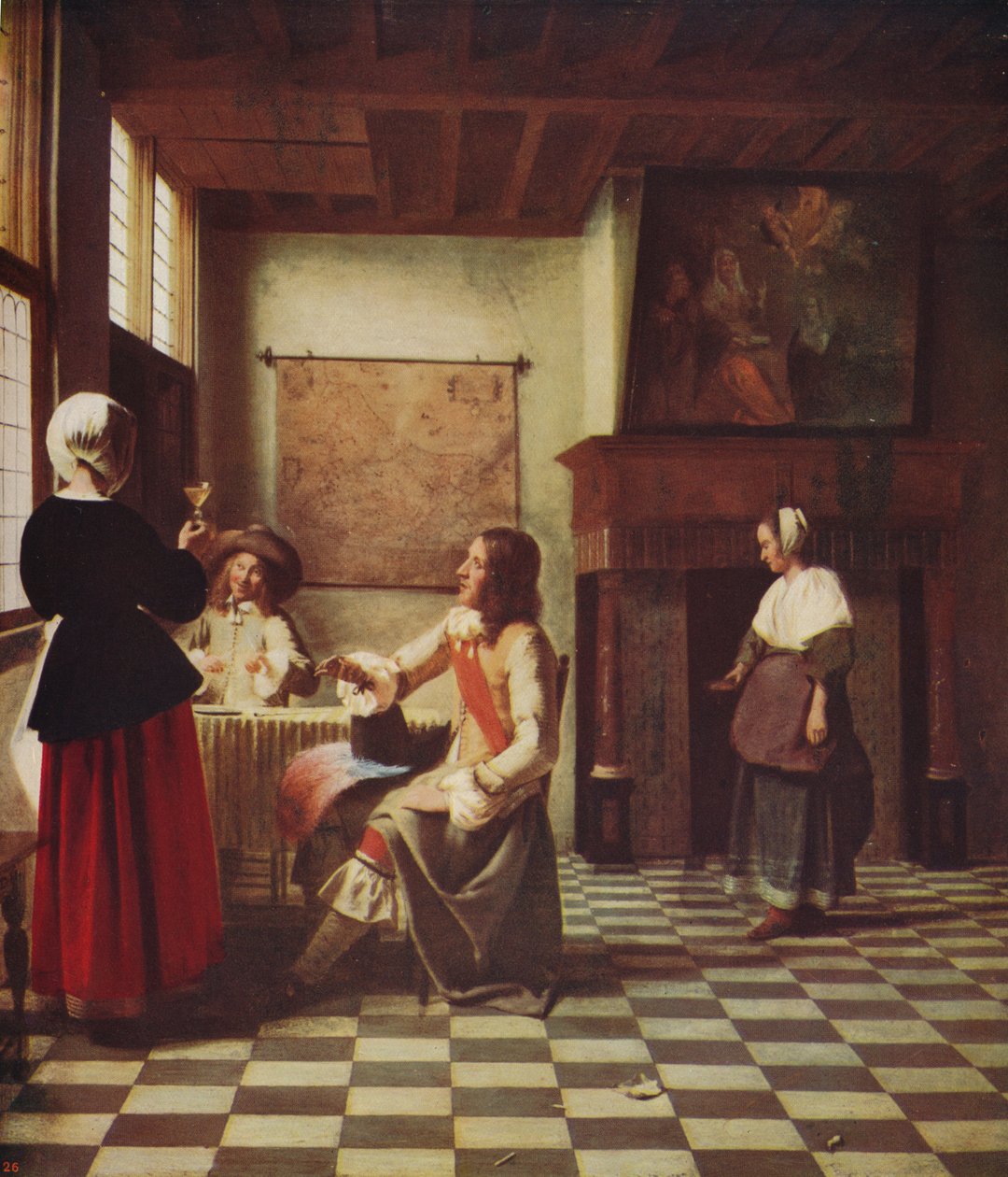 Hollantilaisen talon sisustus, c1658, c1915 tekijältä Pieter de Hooch