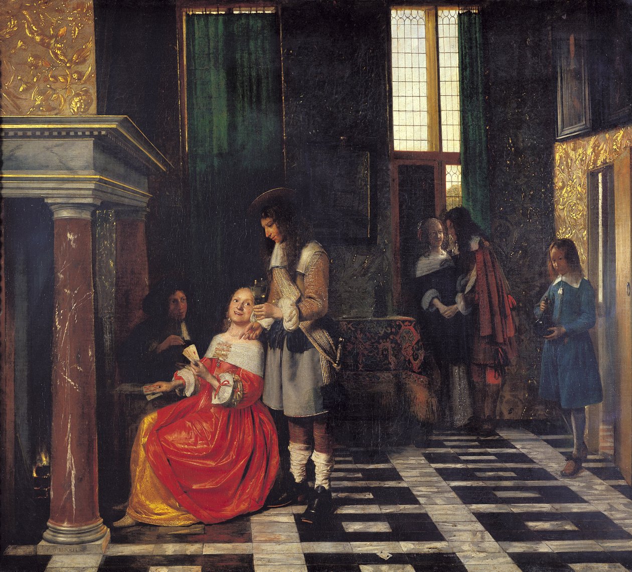 The Card Players, n. 1663-65 tekijältä Pieter de Hooch