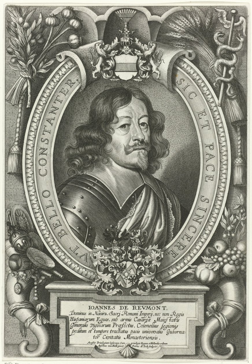Portret van Johann von Reumont Peacemakers of the Christian World (sarjan nimi) tekijältä Pieter de Jode (II)