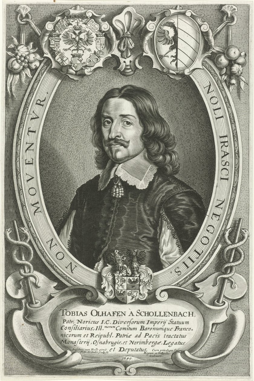 Tobias Oelhafen van Schöllenbachin muotokuva Celeberrimi Legati (sarjan nimi) tekijältä Pieter de Jode (II)