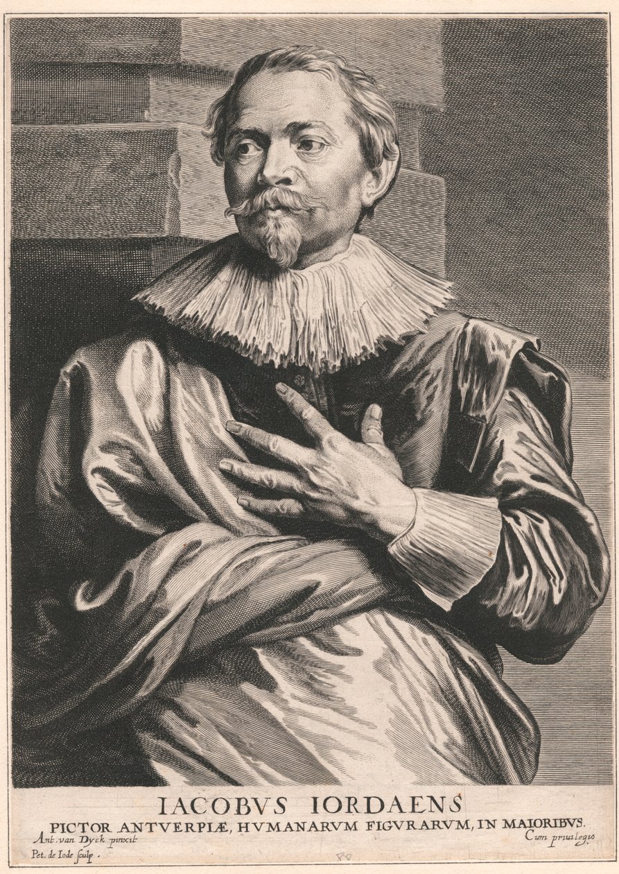 Jacobus Jordaens, antwerpenilainen ihmishahmojen maalari, pääaineissa tekijältä Pieter de Jode