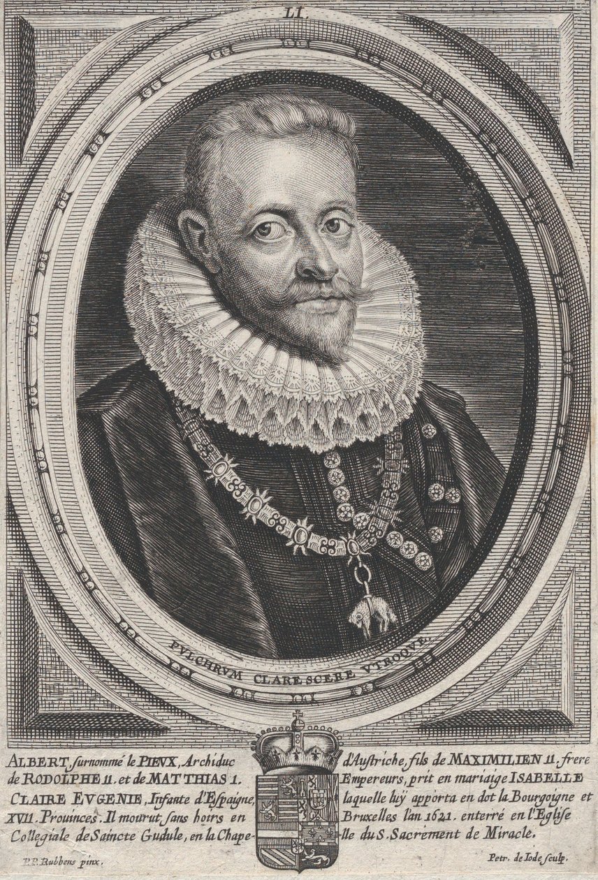 Itävallan arkkiherttua Albert VII:n muotokuva, n. 1650. tekijältä Pieter de Jode II