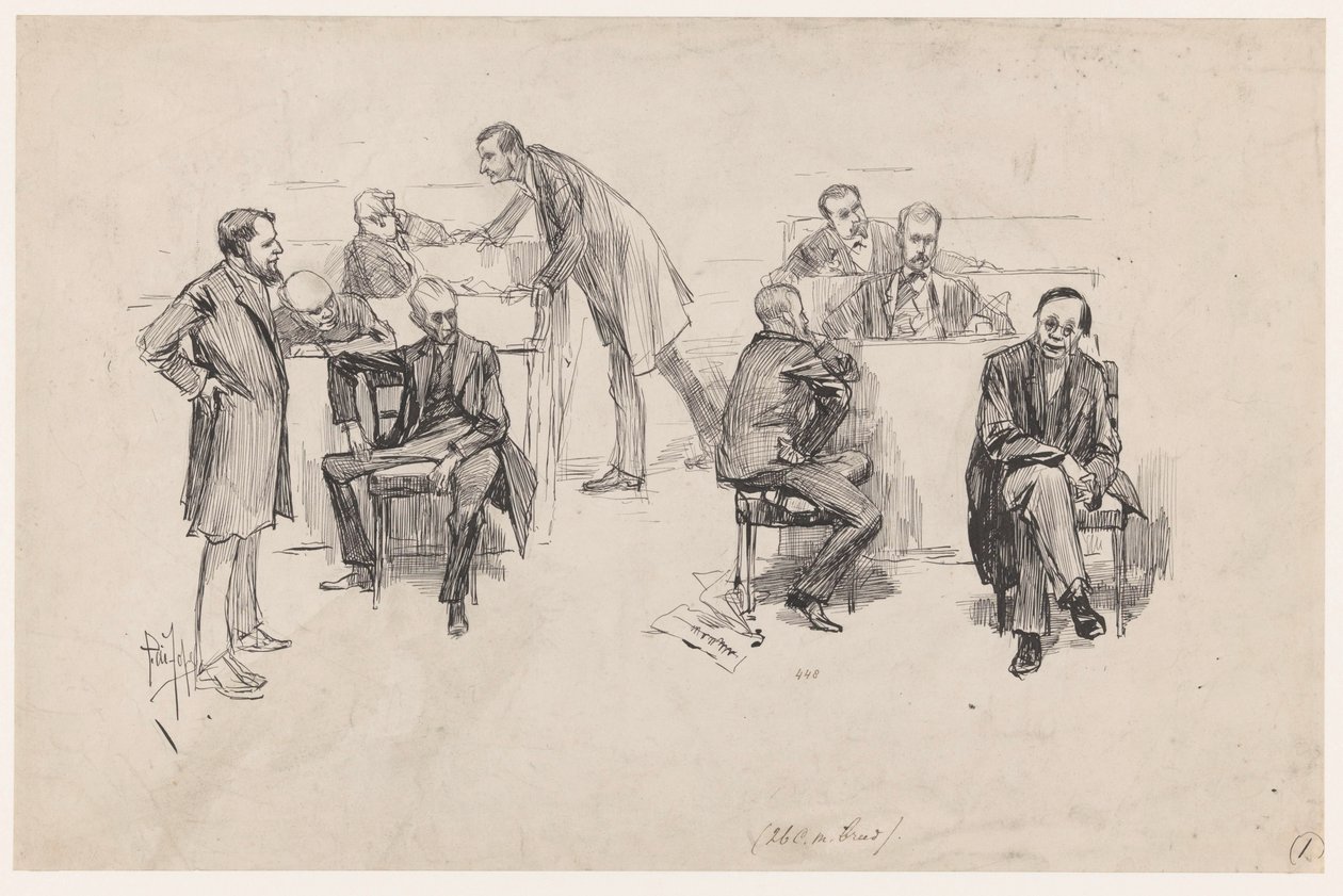 Edustajainhuone perustuslakiuudistusta koskevan keskustelun aikana vuonna 1887 tekijältä Pieter de Josselin