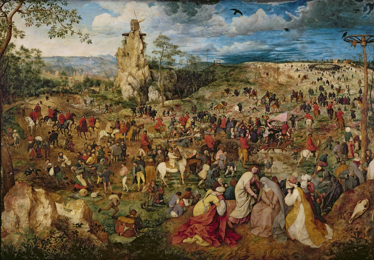 Kristus kantaa ristiä tekijältä Pieter Bruegel the Elder