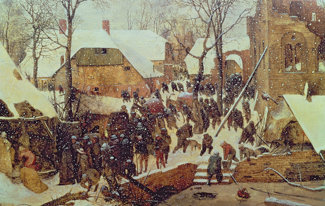Maagien palvominen lumessa tekijältä Pieter the Elder Bruegel