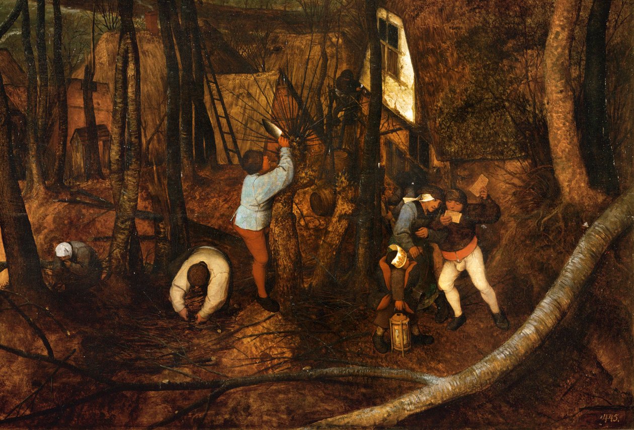 Pimeä päivä ... (öljy tammipuulle) tekijältä Pieter the Elder Bruegel