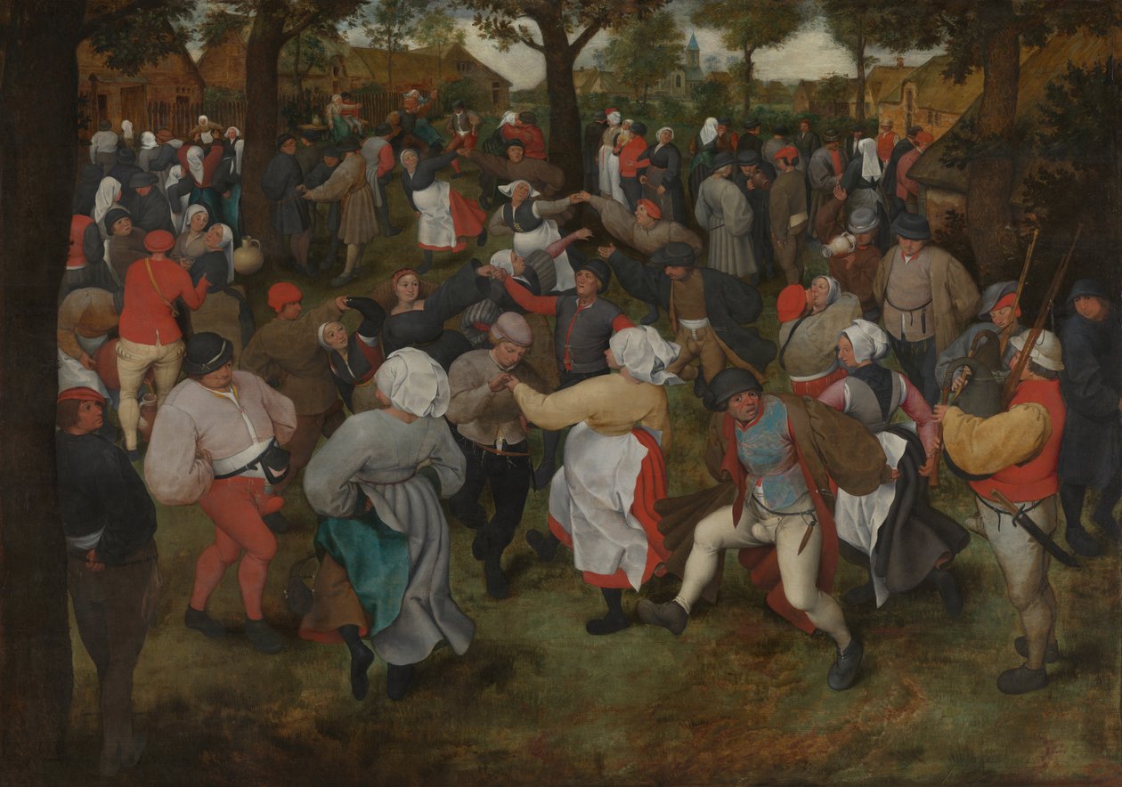 Häätanssi, noin 1566 (öljy puulle) tekijältä Pieter the Elder Bruegel