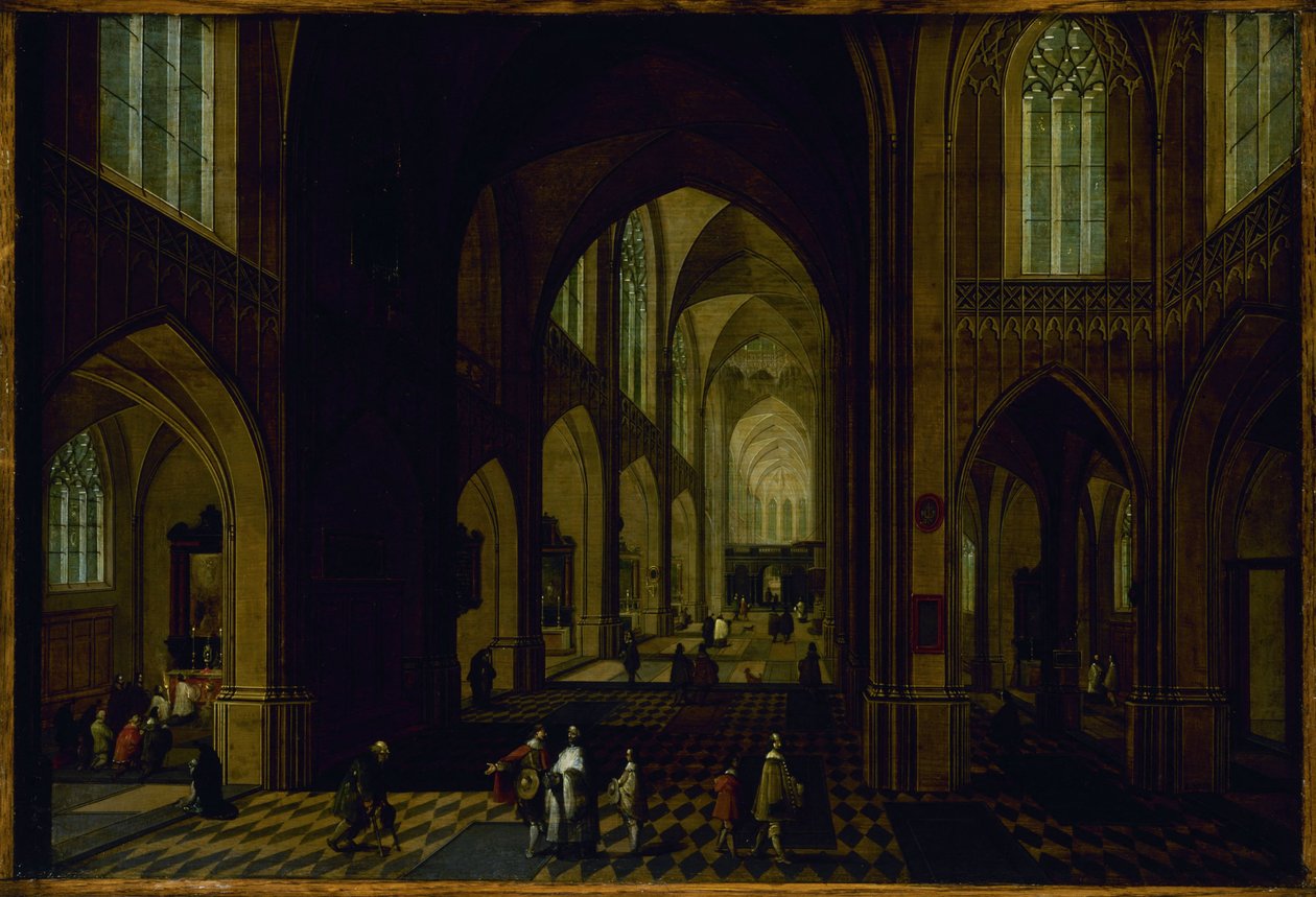 Kirkon sisustus, 1600-1661 (öljy puulle) tekijältä Pieter the Elder Neefs