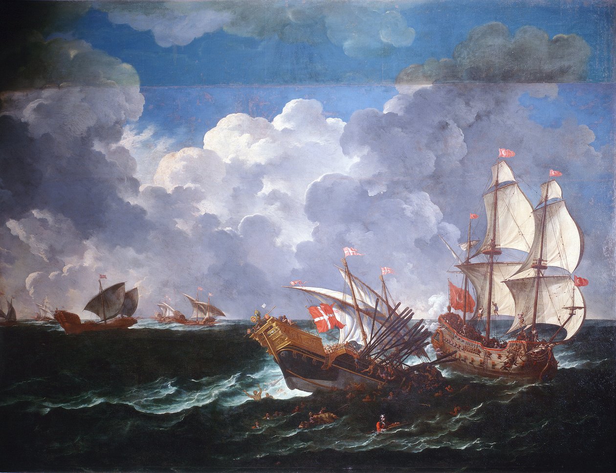 Taistelulaiva (maalaus tekijältä Pieter the Younger Mulier