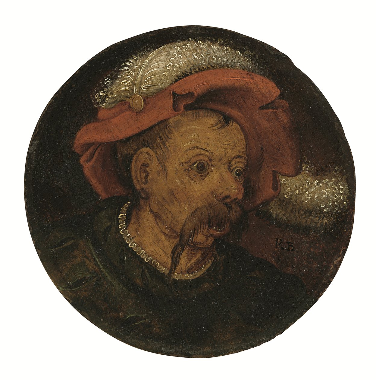 Landsknechtin pää (öljy paneelissa) tekijältä Pieter the Younger Brueghel