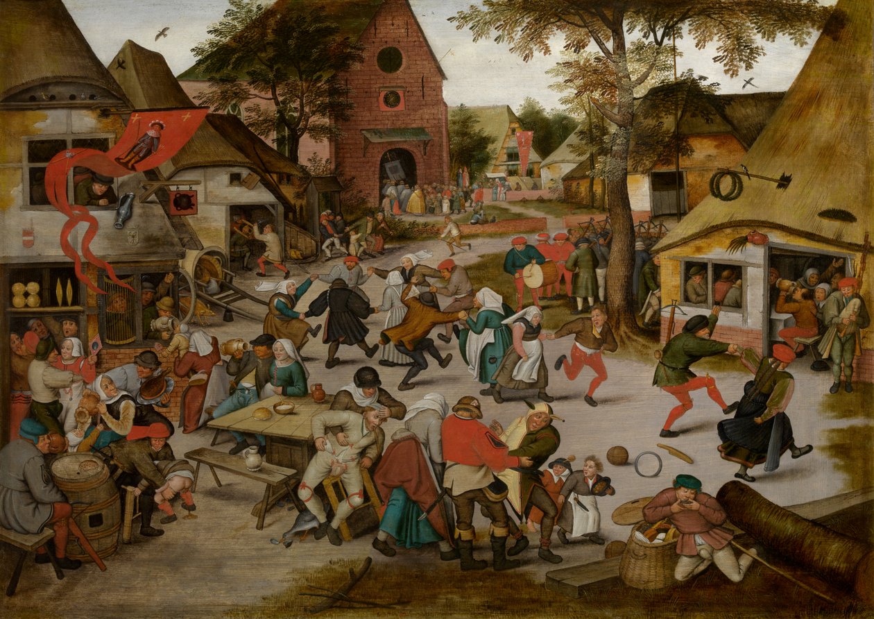 Pyhän Yrjön juhlan Kermesse (öljy paneelille) tekijältä Pieter the Younger Brueghel