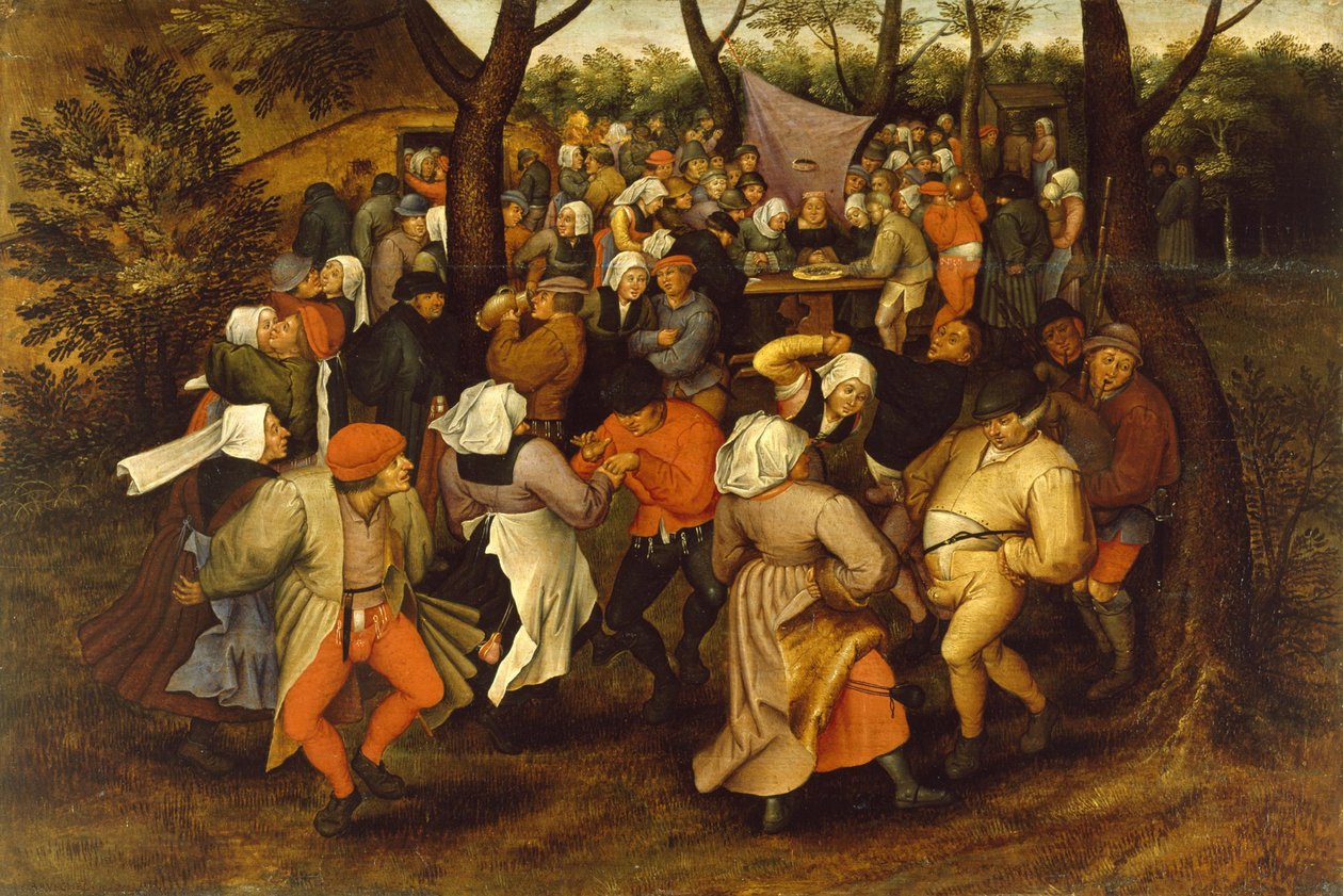 Talonpoikien häätanssi, 1607 tekijältä Pieter Brueghel the Younger