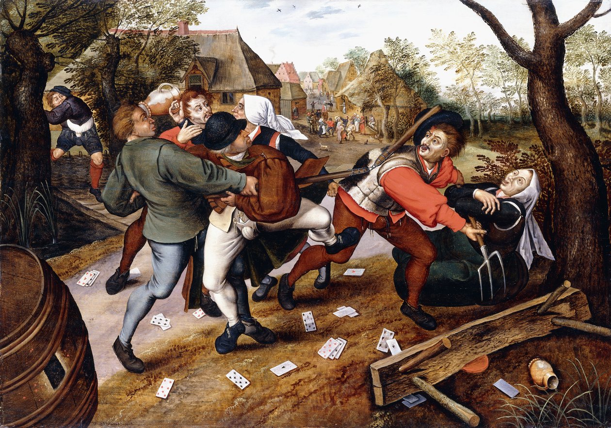 Talonpoikien tappelu, 1619 tekijältä Pieter Brueghel the Younger