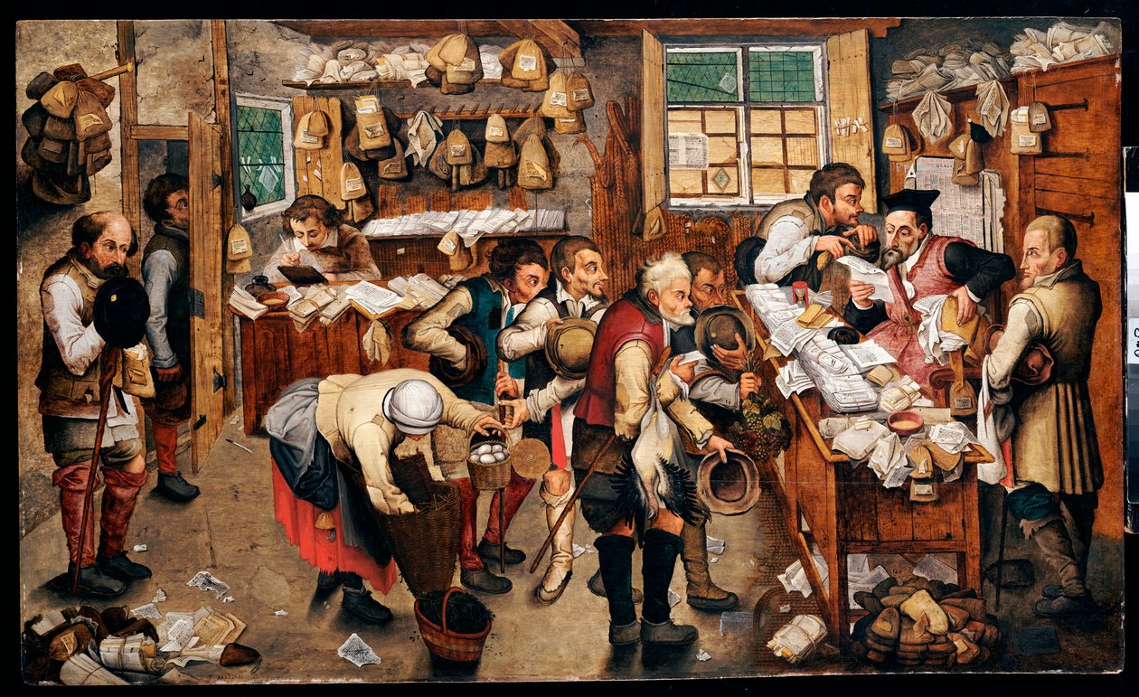 Talonpojat maksavat kymmenykset tekijältä Pieter Brueghel the Younger
