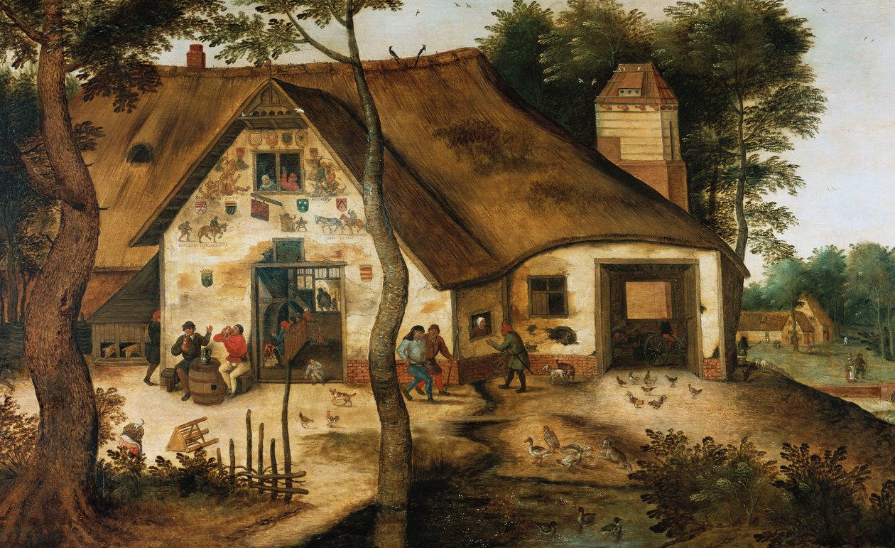 Auberge Saint-Michel tekijältä Pieter Brueghel the Younger