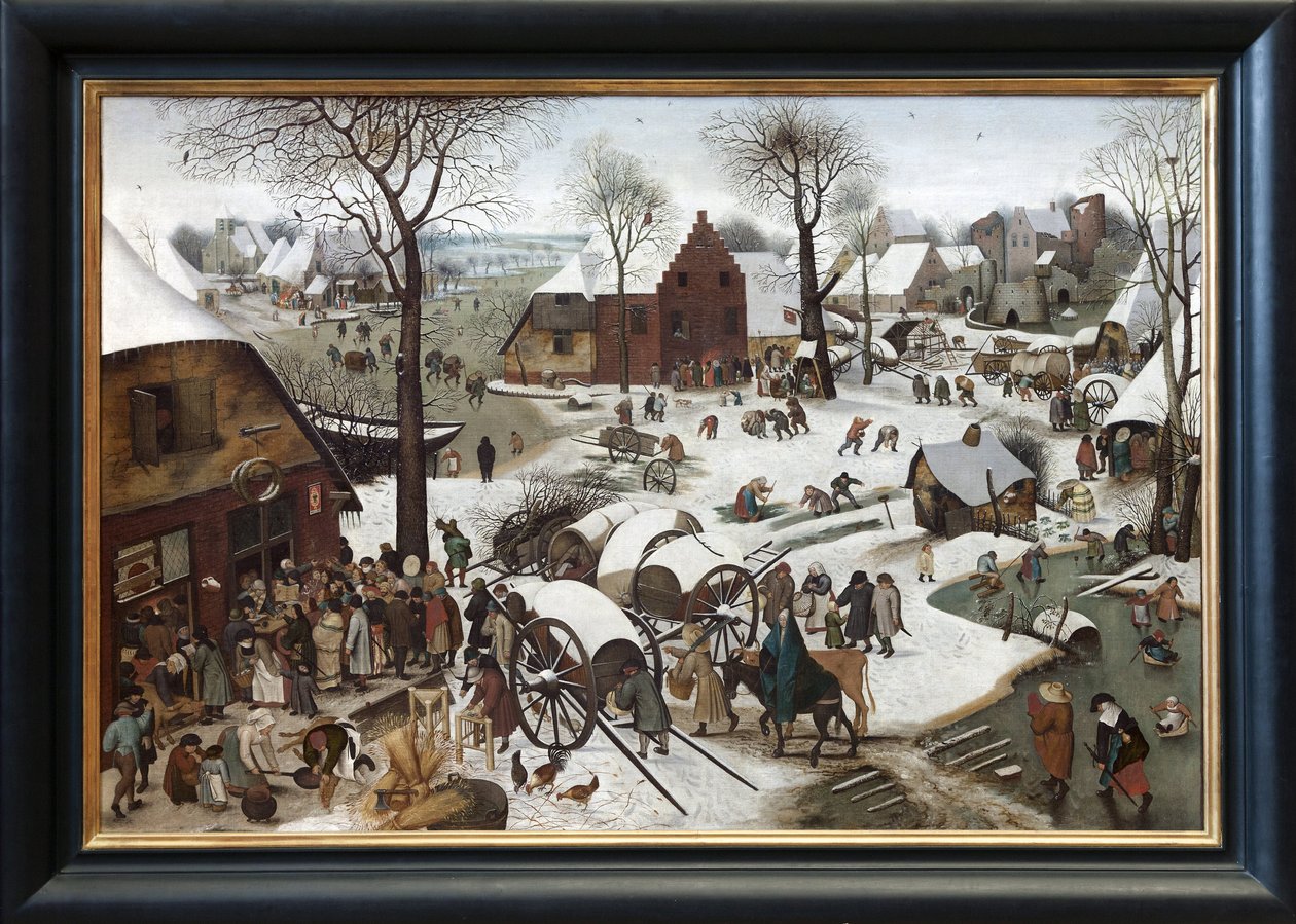 väestönlaskenta Betlehemissä tekijältä Pieter Brueghel the Younger