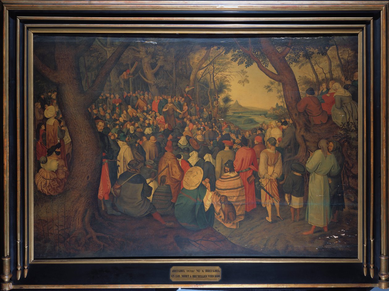 Pyhän Johannes Kastajan saarna tekijältä Pieter Brueghel the Younger