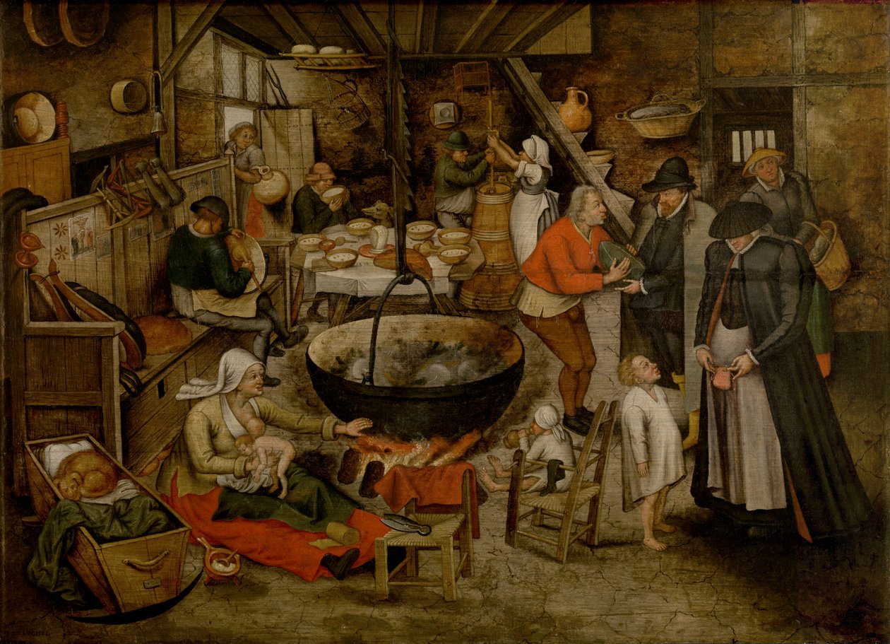 Vierailu talonpoikien luona (öljy) tekijältä Pieter the Younger Brueghel