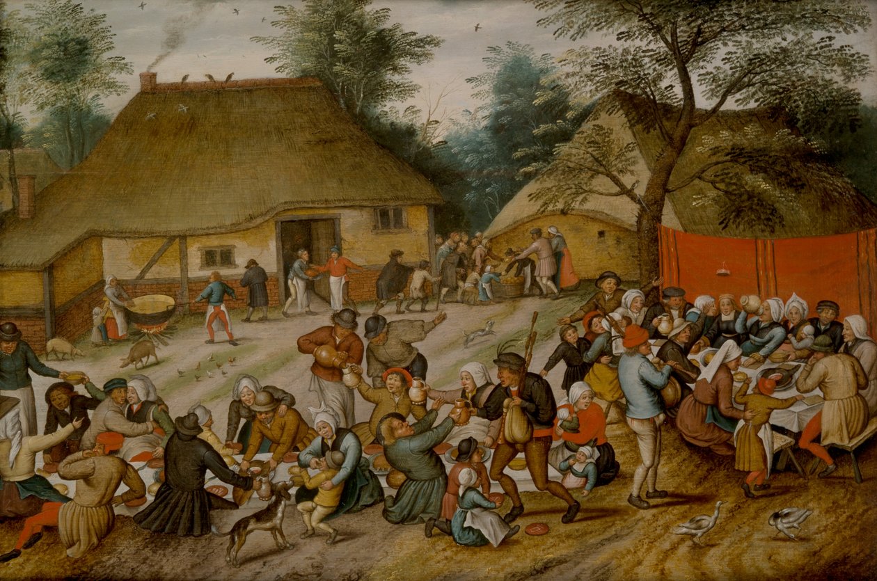 Hääjuhla ulkoilmassa tekijältä Pieter the Younger Brueghel