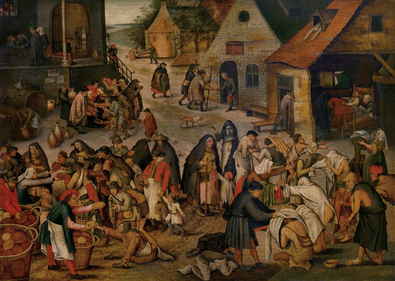 Works of Mercy (öljy paneelille) tekijältä Pieter the Younger Brueghel