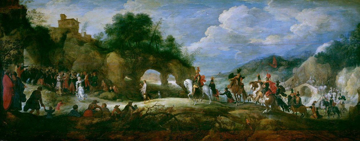 Daavidin voitto Goljatista tekijältä Pieter the Younger & Stalbemt Adriaen van (1580 1662) Brueghel