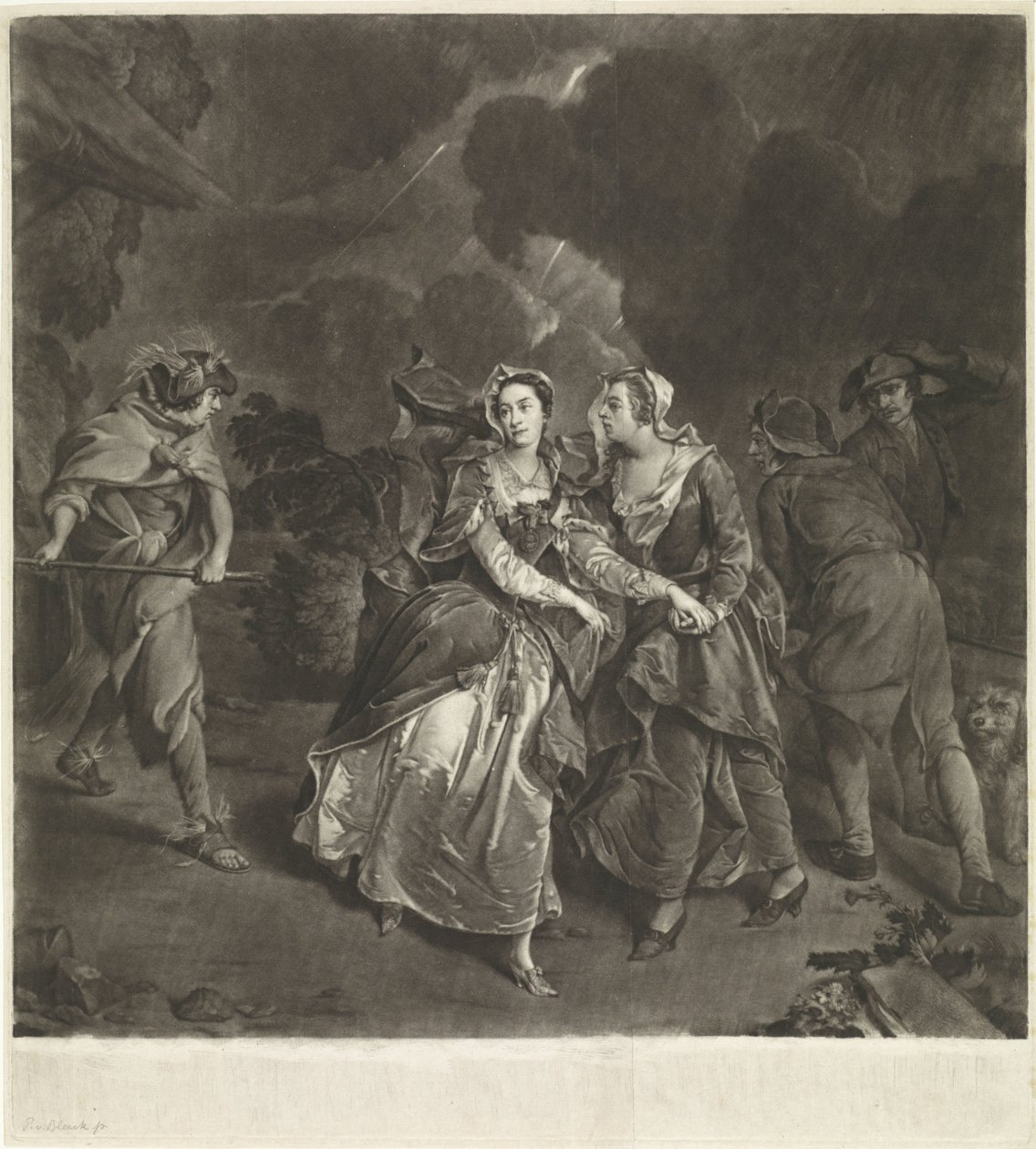 Näyttelijä Susannah Maria Cibber Cordeliana tekijältä Pieter van Bleeck