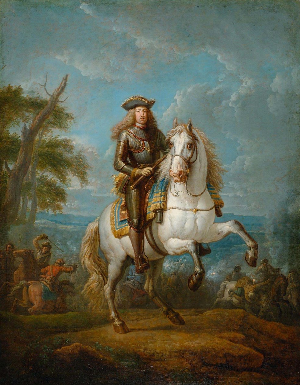 Pyhän saksalais-roomalaisen keisarin Kaarle VI:n ratsumuotokuva. tekijältä Pieter van Bloemen