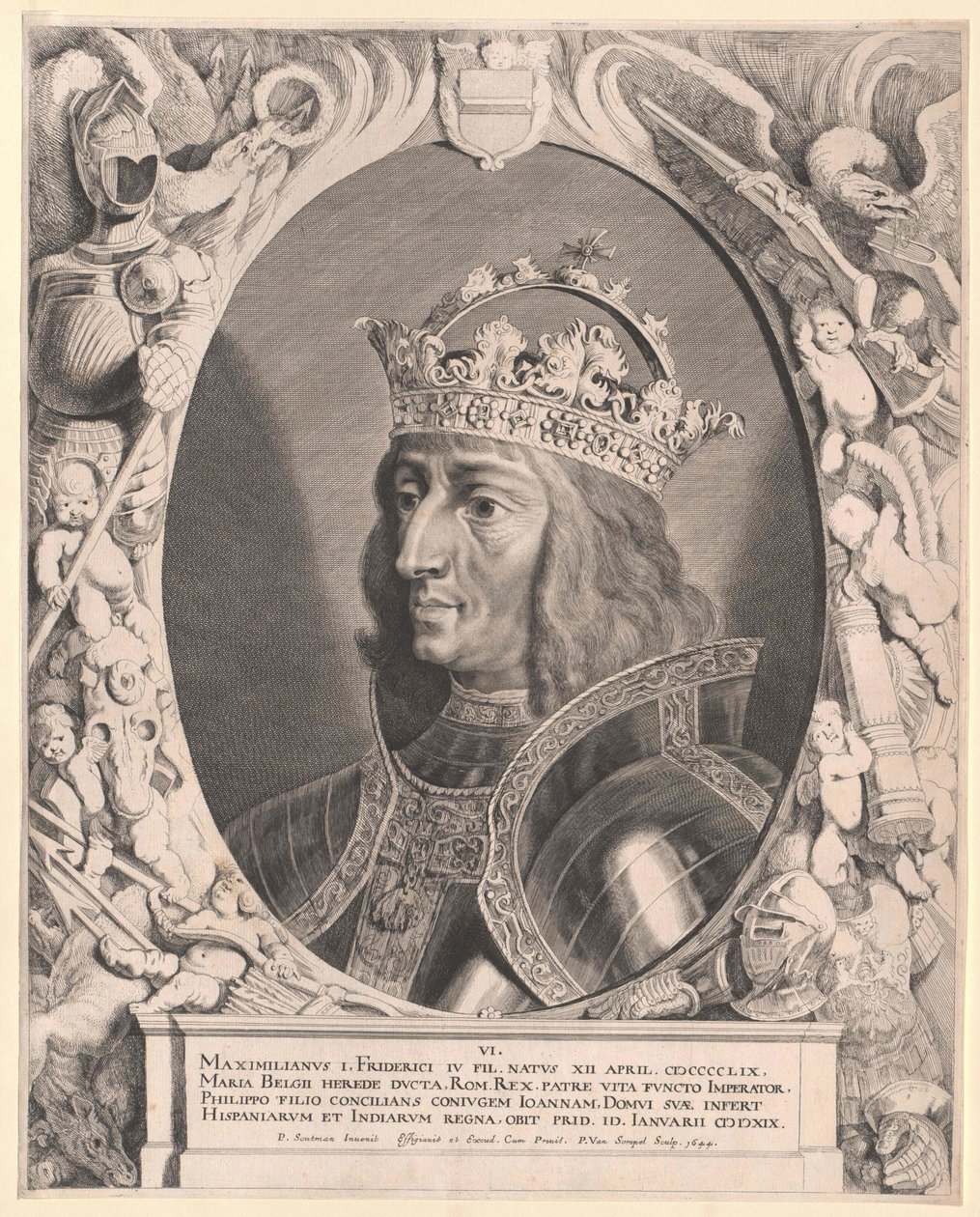 Pyhän Rooman keisari Maximilian I (tulosta) tekijältä Pieter van Sompel