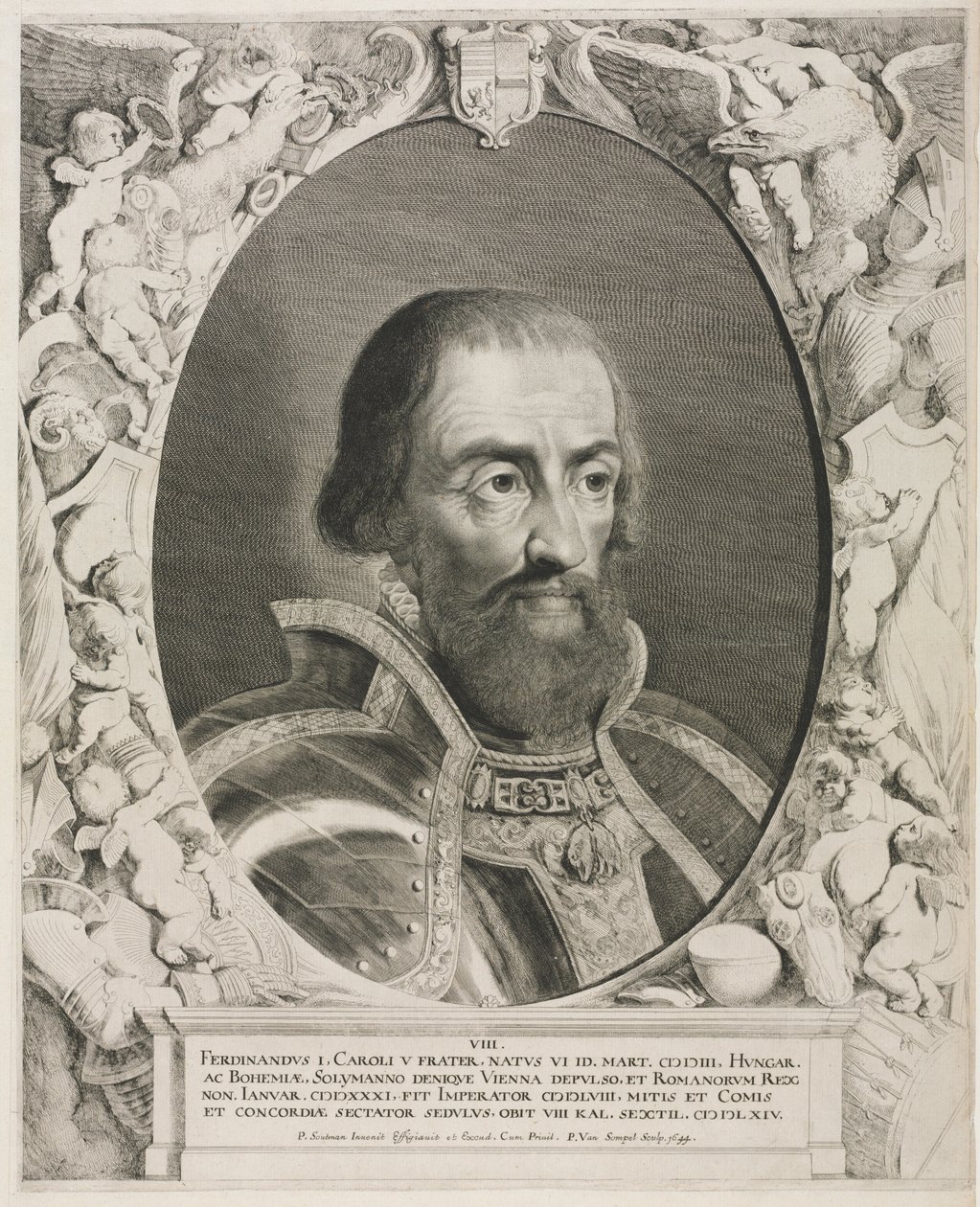 Keisari Ferdinand I:n muotokuva. tekijältä Pieter van Sompel