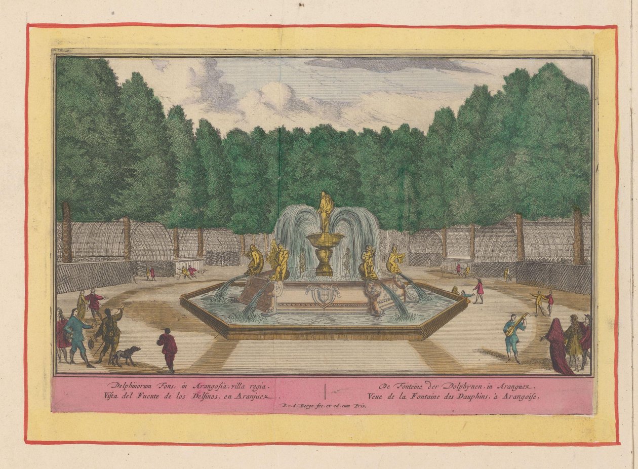 Fontein van de dolfijnen Aranjuezissa De Fonteine ​​​​der Dolphynen, Aranguez Theatre of Spain (...) (sarjan nimi) tekijältä Pieter van den Berge