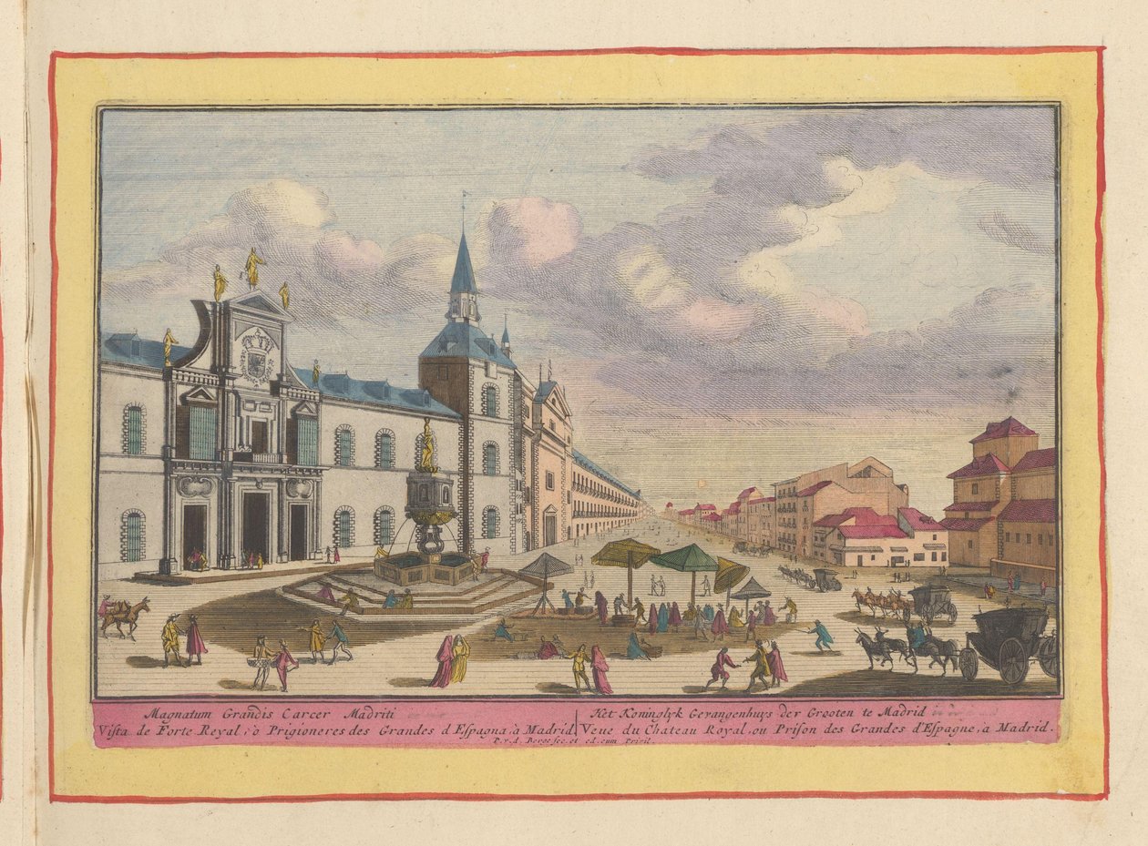 Kuninkaallinen vankila Madridissa Royal Prison House of the Great Madridissa (otsikko esineessä) Theatrum Hispaniae (...) (sarjan nimi) tekijältä Pieter van den Berge